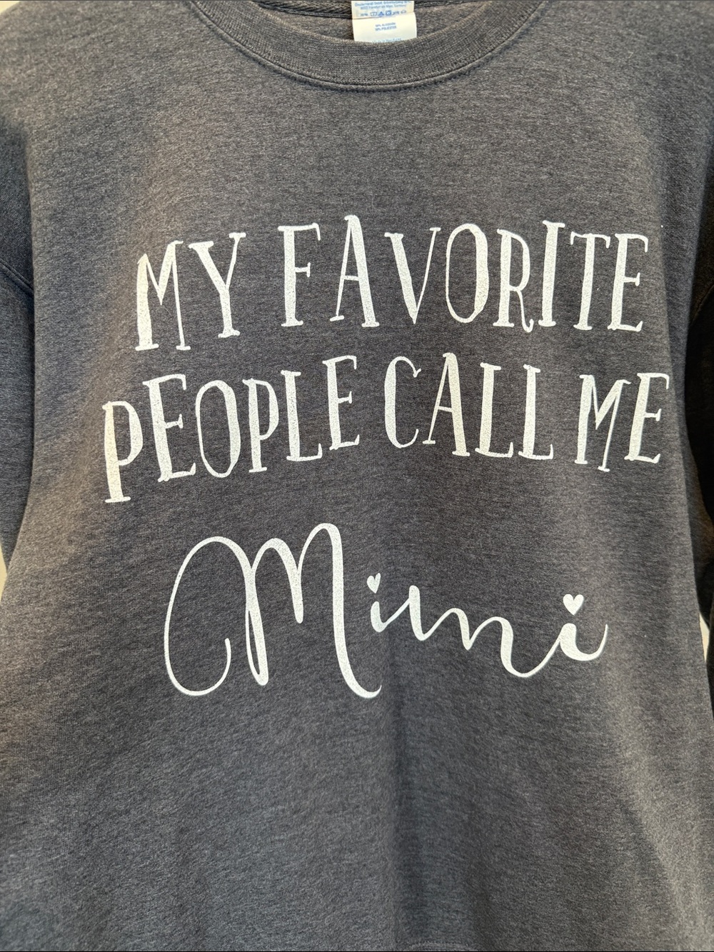My Favorite People Call Me Mimi womans Graphic sweatshirt- Charcoal